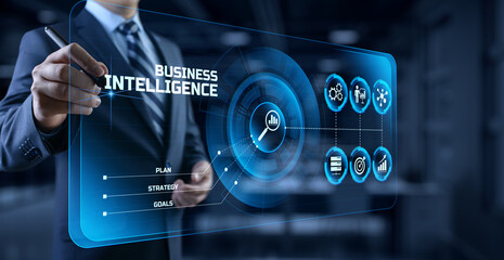 Business intelligence BI concept analytics intelligence Big data analyze.