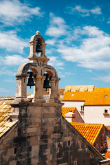 Wall Mural - Church bells and Dubrovnik old town in Croatia