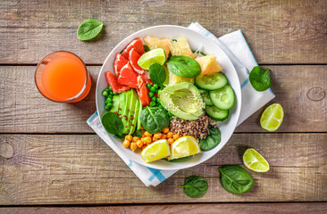 Wall Mural - Healthy and nutritious vegetarian lunch