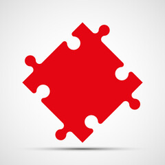 Aufkleber - Puzzle piece icon. Abstract background. illustration