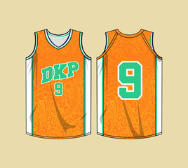 Wall Mural - vector mock up basketball jersey