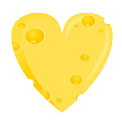 Vector design element in flat style -
heart shaped like cheese.
The design element can be applied for a banner, flyer, sticker, t-shirt, greeting card.