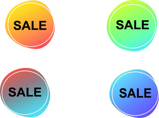 Canvas Print - Sale buttons for vector illustration