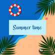 © Halyna - This is a beach illustration. Summer background.