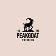 premium mountain goat vector logo design