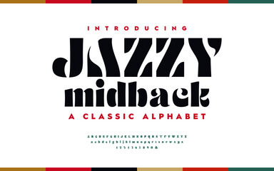 Poster - lettering minimal fashion designs. vintage and classic alphabet, elegance typography. uppercase, low