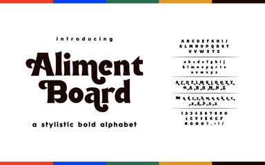 Aufkleber - alphabet typeface script style. vector illustration fonts a to z and number. typography handwriting 