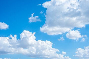 Wall Mural - many white clouds in the blue sky