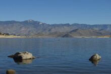 The Beautiful Scenery Of Lake Isabella During The Western And Clark's Grebe Migration, Kern County, California.