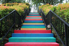 Stairs In A Public Park (faber Park) In Singapore 