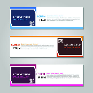 Set of long banner