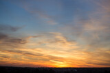 Fototapeta  - Colorful sunset sky with clouds in the evening