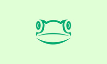 Modern Shape Green Frog Head Smile  Logo Symbol Vector Icon Illustration Graphic Design