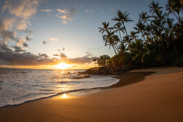 Wall Mural - Sunset on a beach in Maui