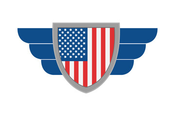 Poster - usa shield and wings