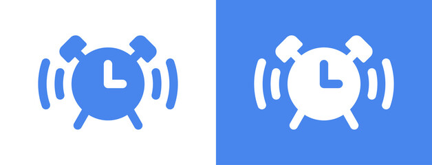 Poster - Icon of alarm clock ringing. Alert reminder concept.