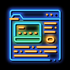 Poster - Internet Shopping Payment neon light sign vector. Glowing bright icon transparent symbol illustration