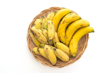 Wall Mural - fresh yellow bananas in basket