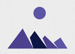 © vector_master - Geometric Mountains silhouette landscape art poster illustration