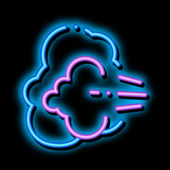 Canvas Print - Windiness Gaz Symptomp Of Pregancy neon light sign vector. Glowing bright icon transparent symbol illustration