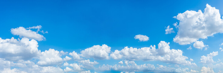 Wall Mural - many white clouds in the blue sky