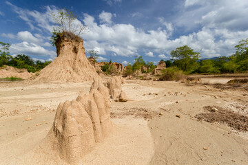 Wall Mural - Wonderful natural structures of Sao Din Na Noi in Si Nan National Park, Nan