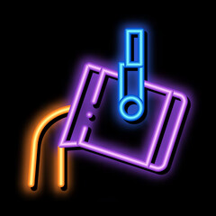 Sticker - Metallurgical neon light sign vector. Glowing bright icon sign. transparent symbol illustration