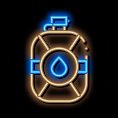 Wall Mural - Water Flask neon light sign vector. Glowing bright icon Water Flask sign. transparent symbol illustration