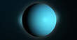 Uranus planet rotating in its own orbit in the outer space