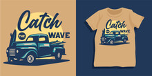 Beach Summer Car Tshirt Design