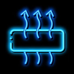 Poster - Breathable Mattress neon light sign vector. Glowing bright icon Breathable Mattress sign. transparent symbol illustration