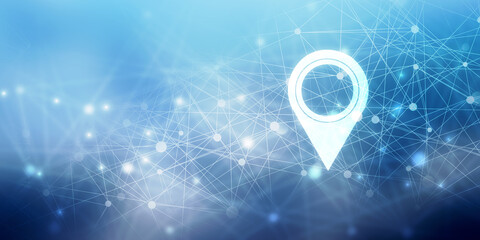 Poster - 2d rendering Red map pointer
