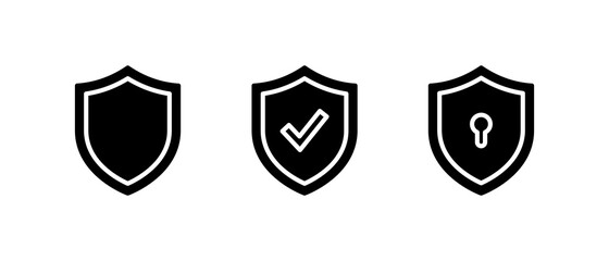 Wall Mural - Shield icon Set vector for web