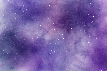 Wall Mural - watercolor abstract space starry sky background