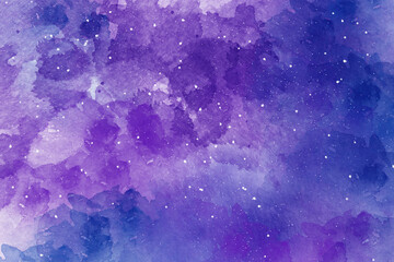 Wall Mural - Watercolor abstract space starry sky background