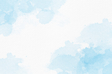 Wall Mural - Soft blue watercolor abstract background. Watercolor blue background.