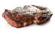 roasted rib-eye beef steak isolated on white background