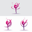 © Shofyan - Young gymnast woman dance with ribbon logo