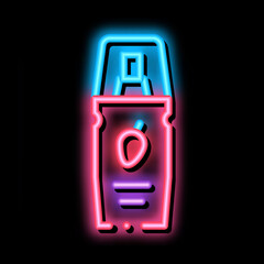 Poster - Sex Grease Bottle neon light sign vector. Glowing bright icon Sex Grease Bottle sign. transparent symbol illustration