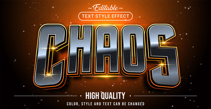 Editable text style effect - Chaos text style theme