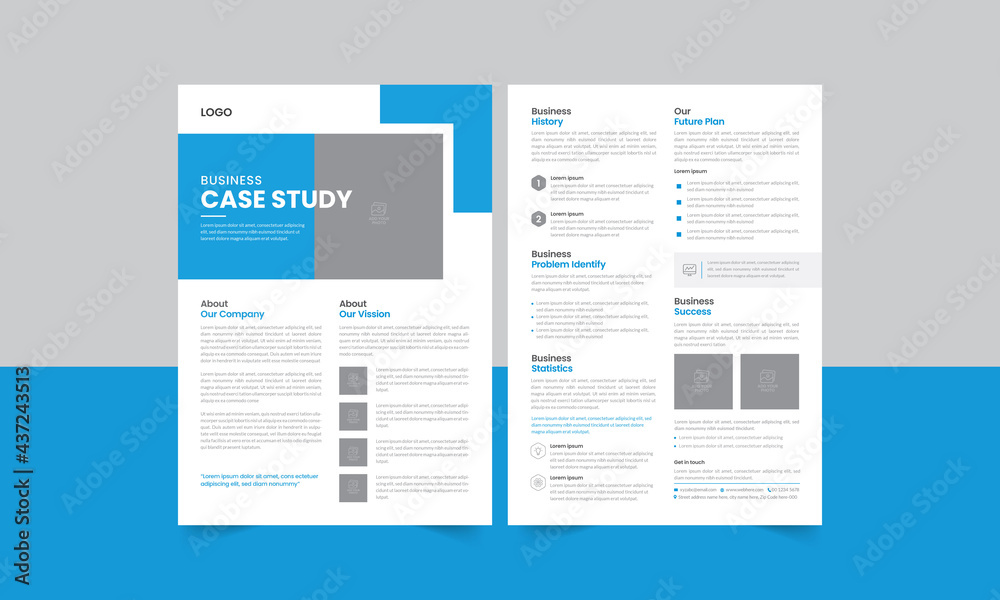 Editable Business Case study flyer template with Brochure design or ...