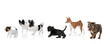 © master1305 - Art collage made of funny dogs different breeds posing isolated over white studio background.