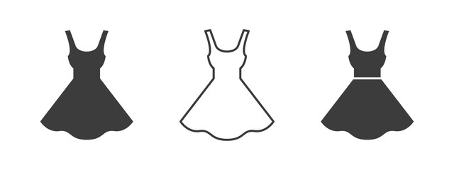 dress icon. women dress icons. clothes icons modern style. vector illustration