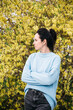 © Serenkonata - Freedom concept. Enjoyment. Young woman relaxing enjoying fresh air outdoor.