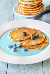 Sticker - Pancakes with fresh blueberries