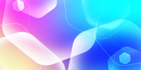 Poster - Abstract Multi color Polygonal Background Concept. Modern glowing polygon shapes wallpaper