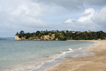 Wall Mural - Eastern beach at high tide, Auckland, New Zealand