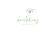 lines flower fly dandelion logo symbol vector icon illustration graphic design