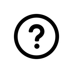 Aufkleber - Question mark button flat icon ask sign