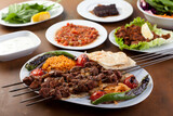 Fototapeta Kuchnia - kebab with appetizers